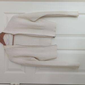 Everlane white zip sweater